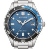 Montre Citizen Platform Sporty - Eco-drive Cadran Bleu Bracelet Acier Inoxydable