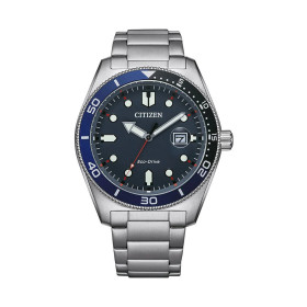 Montre Citizen Sunset Eco-drive Cadran Bleu Bracelet Acier Inoxydable