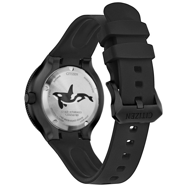Montre Citizen Promaster Marine Eco-drive Orca Special Edition Cadran Noir Bracelet Caoutchouc