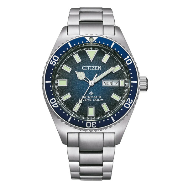 Montre Citizen Challenge Diver Automatic Cadran Bleu Bracelet Acier Inoxydable