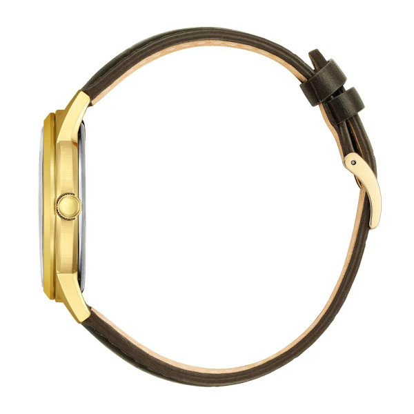 Montre Citizen Classic Elegant Day And Date Eco-drive Cadran Blanc Bracelet Cuir de veau