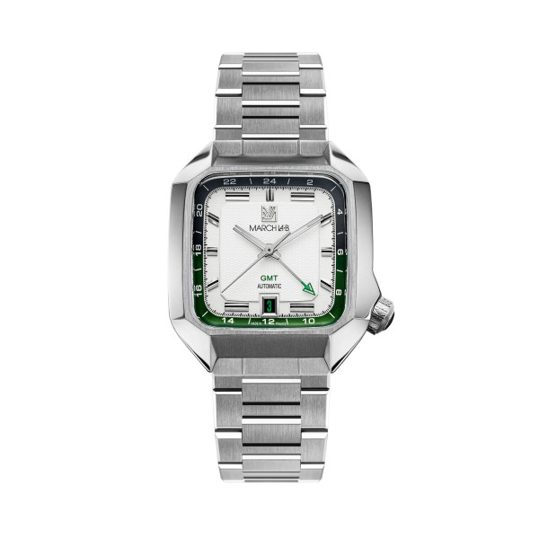 Montre MARCH LA.B AM2 GMT Automatique White Bracelet Acier