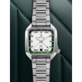Montre MARCH LA.B AM2 GMT Automatique White Bracelet Acier