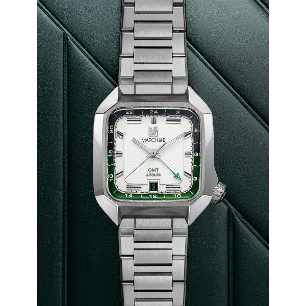 Montre MARCH LA.B AM2 GMT Automatique White Bracelet Acier