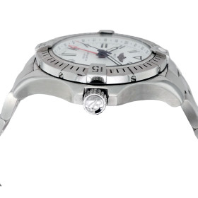 Montre Occasion Breitling Avenger GMT 43 Cadran Blanc Bracelet Acier