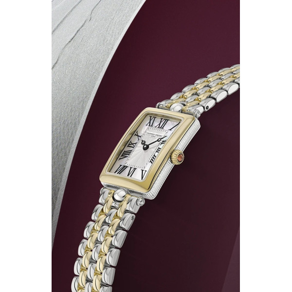 Montre Frederique Constant Classics Art Deco Carree Quartz Cadran Nacre Bracelet Acier inoxydable