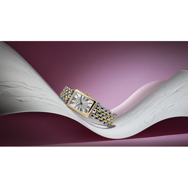 Montre Frederique Constant Classics Art Deco Carree Quartz Cadran Nacre Bracelet Acier inoxydable