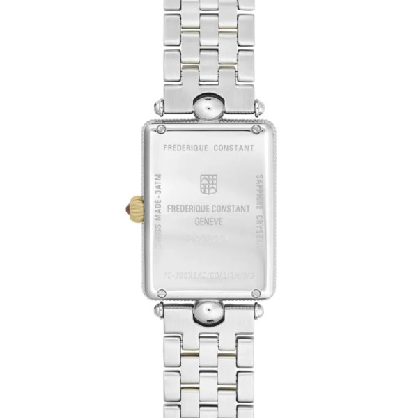 Montre Frederique Constant Classics Art Deco Carree Quartz Cadran Nacre Bracelet Acier inoxydable