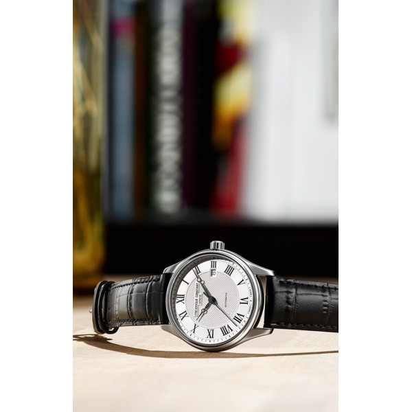 Montre Frederique Constant Classics Automatic Automatique Cadran Argent Bracelet Cuir de veau