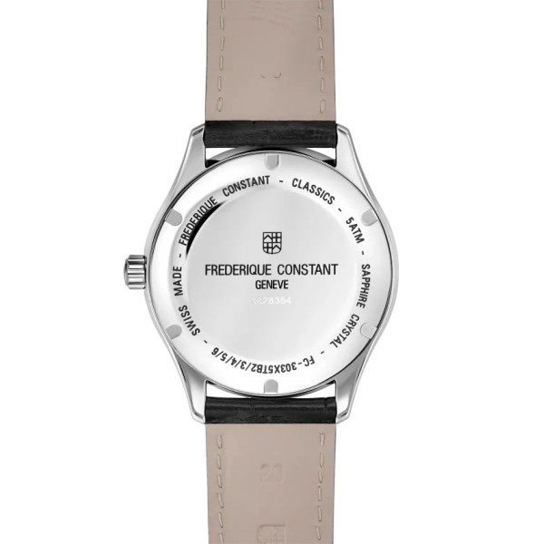 Montre Frederique Constant Classics Automatic Automatique Cadran Argent Bracelet Cuir de veau