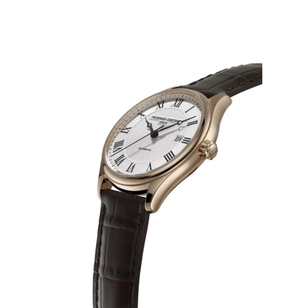 Montre Frederique Constant Classics Automatic Automatique Cadran Argent Bracelet Cuir de veau