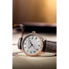 Montre Frederique Constant Classics Automatic Automatique Cadran Argent Bracelet Cuir de veau