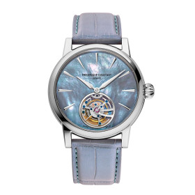 Montre Frederique Constant Manufacture Classic Tourbillon Cadran Bleu Bracelet Cuir Alligator