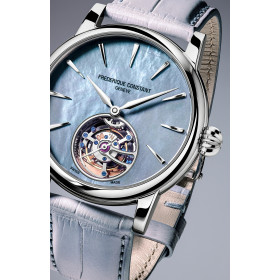 Montre Frederique Constant Manufacture Classic Tourbillon Cadran Bleu Bracelet Cuir Alligator