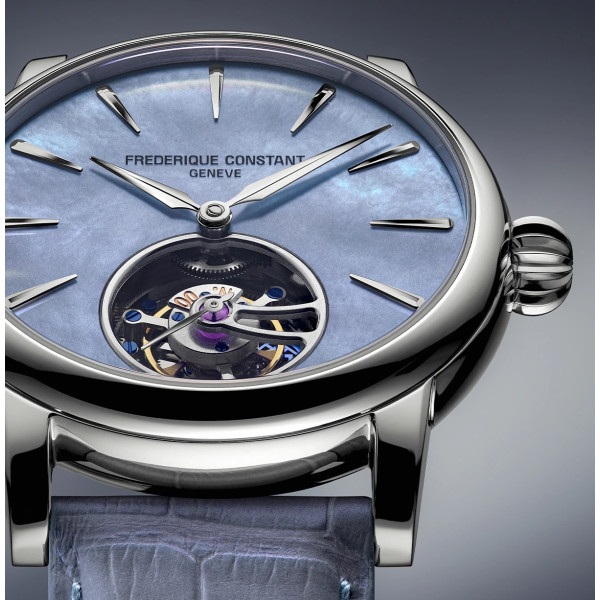 Montre Frederique Constant Manufacture Classic Tourbillon Cadran Bleu Bracelet Cuir Alligator