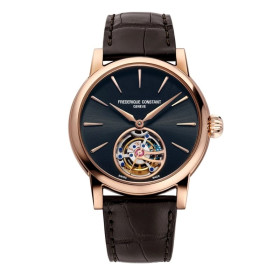 Montre Frederique Constant Manufacture Classics Tourbillon Cadran Gris Bracelet Cuir Alligator