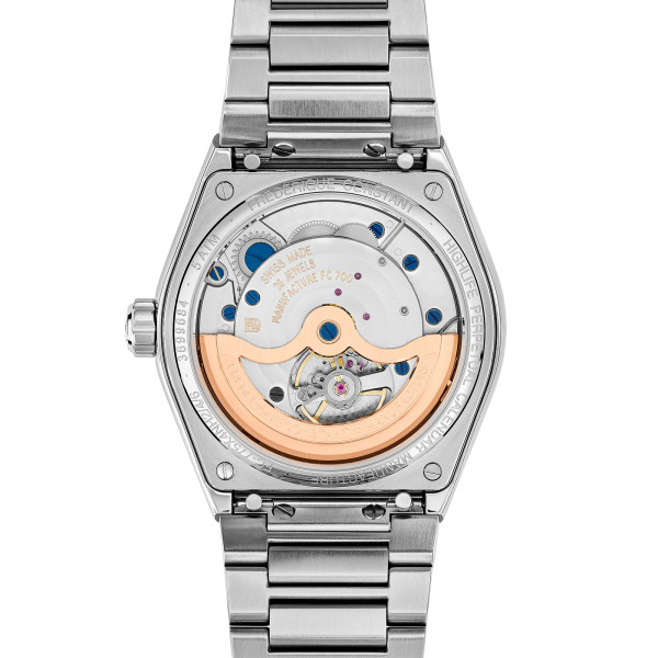 Montre Frederique Constant Highlife Perpetual Calendar Manufacture Cadran Bleu Bracelet Acier inoxydable