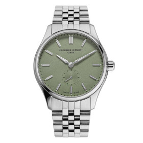Montre Frederique Constant Classics Index Small Seconds Automatic Automatique Cadran Vert Bracelet Acier inoxydable