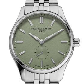 Montre Frederique Constant Classics Index Small Seconds Automatic Automatique Cadran Vert Bracelet Acier inoxydable