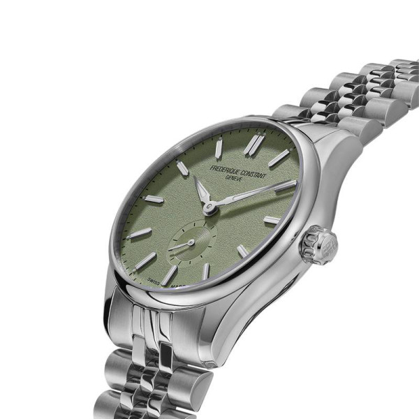 Montre Frederique Constant Classics Index Small Seconds Automatic Automatique Cadran Vert Bracelet Acier inoxydable