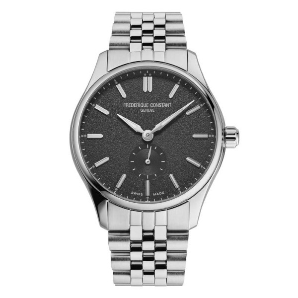 Montre Frederique Constant Classics Index Small Seconds Automatic Automatique Cadran GREY Bracelet Acier inoxydable