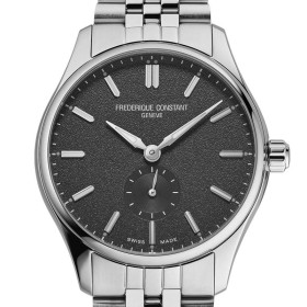 Montre Frederique Constant Classics Index Small Seconds Automatic Automatique Cadran GREY Bracelet Acier inoxydable
