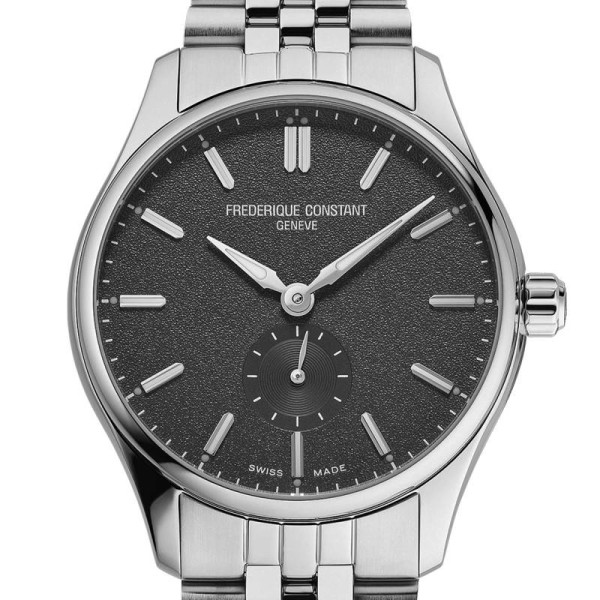 Montre Frederique Constant Classics Index Small Seconds Automatic Automatique Cadran GREY Bracelet Acier inoxydable