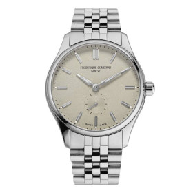 Montre Frederique Constant Classics Index Small Seconds Automatic Automatique Cadran Beige Bracelet Acier inoxydable