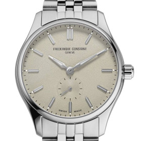 Montre Frederique Constant Classics Index Small Seconds Automatic Automatique Cadran Beige Bracelet Acier inoxydable