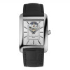 Montre Frederique Constant Classics Carree Heart Beat Automatic Automatique Cadran Argent Bracelet Cuir de veau