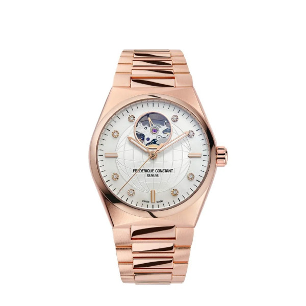 Montre Frederique Constant Highlife Ladies Automatic Heart Beat Automatique Cadran Nacre Bracelet Acier inoxydable