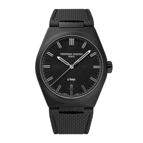 Montre Frederique Constant Highlife Automatic Automatique Cadran Noir Bracelet Caoutchouc