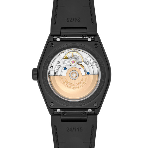 Montre Frederique Constant Highlife Automatic Automatique Cadran Noir Bracelet Caoutchouc