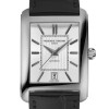 Montre Frederique Constant Classics Carree Automatic Automatique Cadran Argent Bracelet Cuir de veau