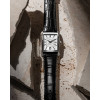 Montre Frederique Constant Classics Carree Automatic Automatique Cadran Argent Bracelet Cuir de veau