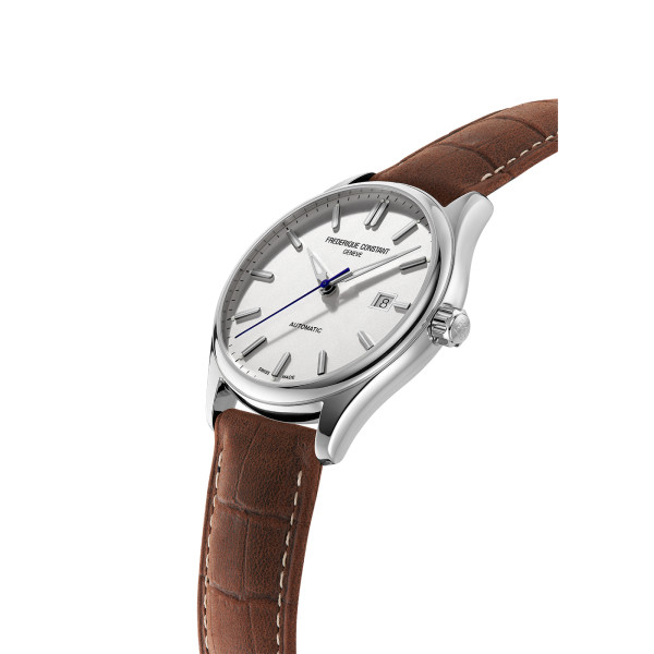 Montre Frederique Constant Classics Index Automatic Automatique Cadran Argent Bracelet Cuir de veau