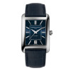 Montre Frederique Constant Classics Carree Automatic Automatique Cadran Bleu Bracelet Cuir de veau