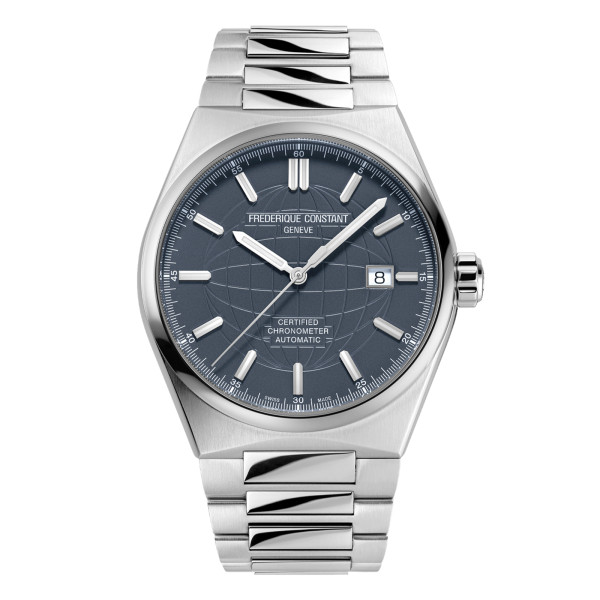 Montre Frederique Constant Highlife Automatic Cosc Automatique Cadran Bleu Bracelet Acier inoxydable
