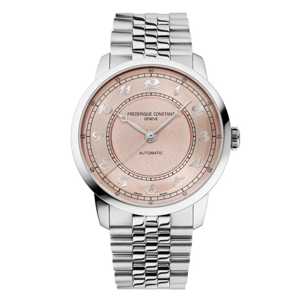 Montre Frederique Constant Classics Premiere Automatique Cadran Rose Bracelet Acier inoxydable
