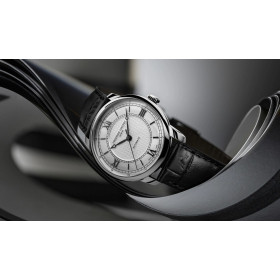 Montre Frederique Constant Classics Premiere Automatique Cadran Argent Bracelet Cuir de veau