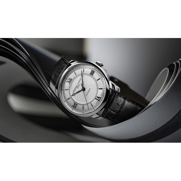 Montre Frederique Constant Classics Premiere Automatique Cadran Argent Bracelet Cuir de veau