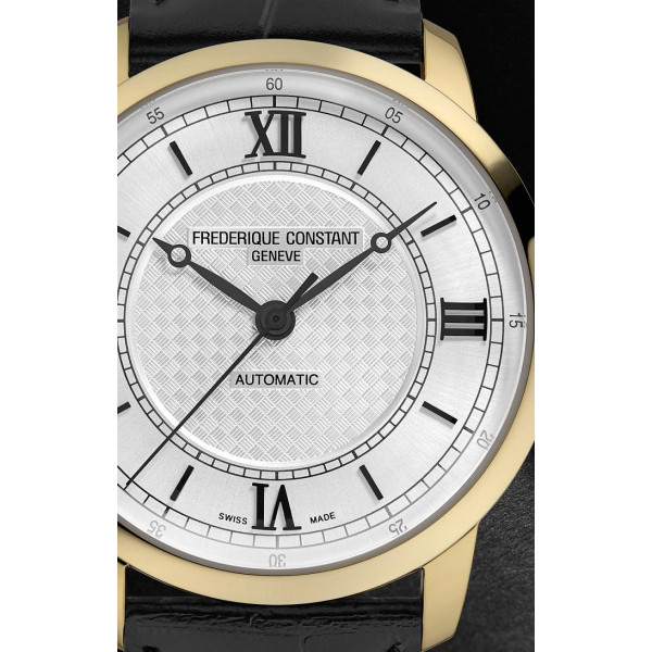 Montre Frederique Constant Classics Premiere Automatique Cadran Argent Bracelet Cuir de veau