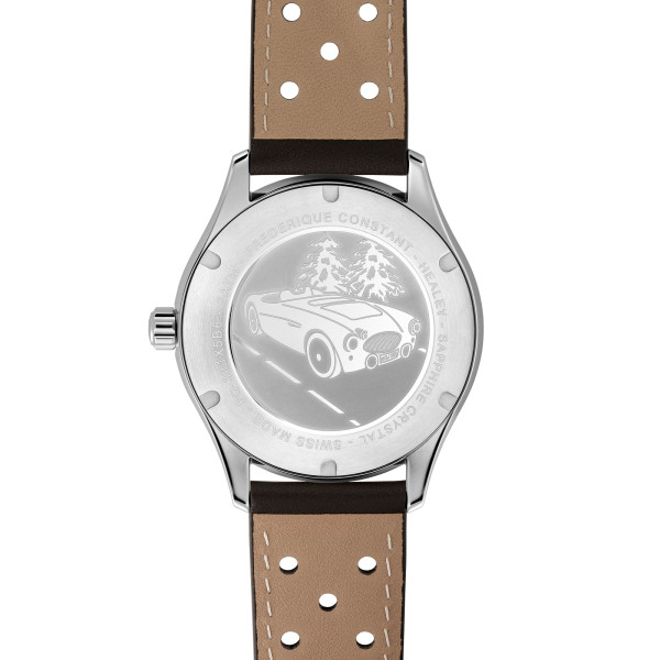 Montre Frederique Constant Classics Vintage Rally Healey Automatic Automatique Cadran Vert Bracelet Cuir de veau