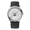 Montre Frederique Constant Classics Index Business Timer Quartz Cadran Argent Bracelet Cuir de veau