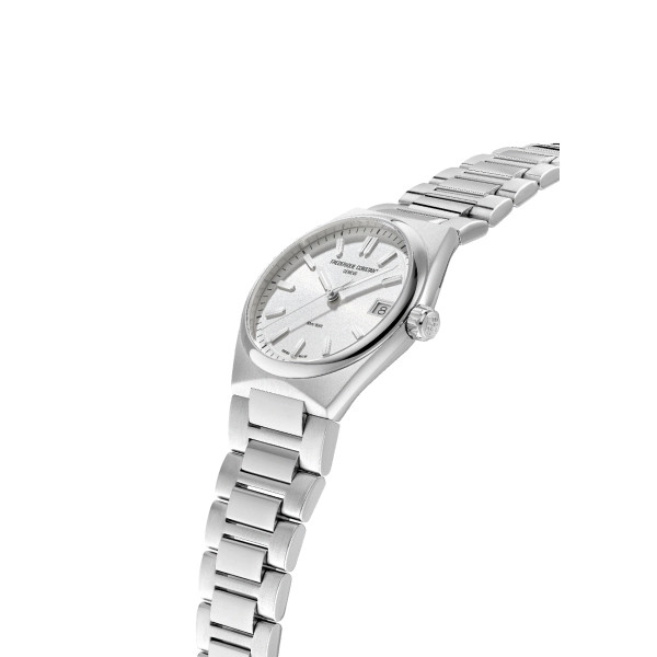 Montre Frederique Constant Highlife Ladies Quartz Quartz Cadran Argent Bracelet Acier inoxydable