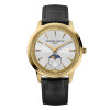 Montre Frederique Constant Classics Moneta Moonphase Quartz Cadran Argent Bracelet Cuir de veau