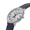 Montre Frederique Constant Classics Moneta Moonphase Quartz Cadran Argent Bracelet Cuir de veau