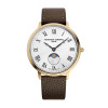 Montre Frederique Constant Classics Moneta Moonphase Quartz Cadran Argent Bracelet Cuir de veau