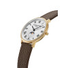 Montre Frederique Constant Classics Moneta Moonphase Quartz Cadran Argent Bracelet Cuir de veau