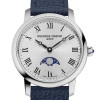 Montre Frederique Constant Classics Slimline Ladies Moonphase Quartz Cadran Argent Bracelet Cuir de veau